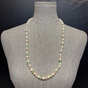 Vintage 30-inch Pastel Bead Necklace #5459